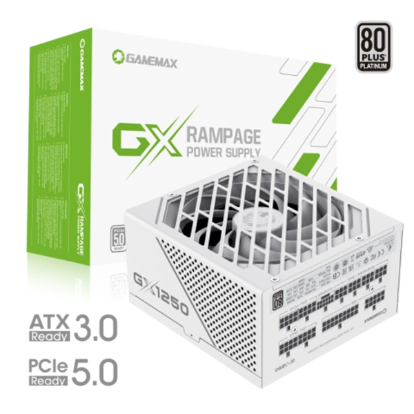 Fuente De Poder Gamemax GX 1250 Pro White Rampage Series 1250W ATX3.0 1