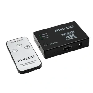 Philco Switch 3x1 HDMI 4K 3 Input Y 1 Output