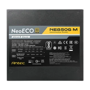 Fuente De Poder Antec NeoECO NE850G M ATX 3.0 Black 850w 80 Plus Gold