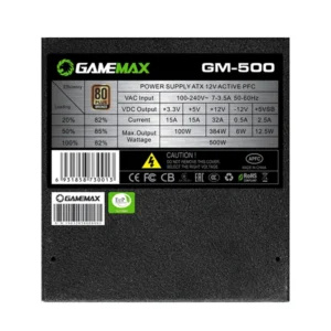 Fuente De Poder Gamemax GM-500 500w 80 Plus Bronce